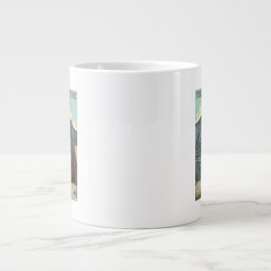 Struik Plane & Vist - Yellowstone National Grote Koffiekop (Voorkant)