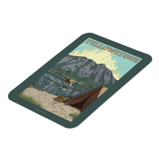 Struik Plane & Vist - Yellowstone National Magneet (Linkerzijde)