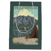 Struik Plane & Vist - Yellowstone National Medium Cadeauzakje (Achterkant)