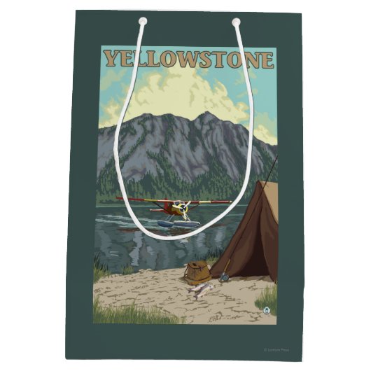 Struik Plane & Vist - Yellowstone National Medium Cadeauzakje (Achterkant)