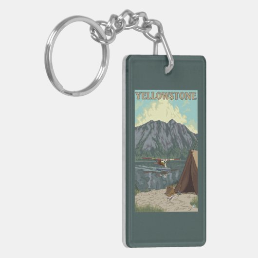 Struik Plane & Vist - Yellowstone National Sleutelhanger (Voorkant Links)