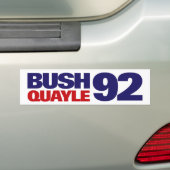  Struik Quayle 1992 Bumpersticker (Op auto)