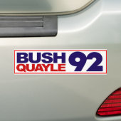 Struik Quayle Bumpersticker 1992 (Op auto)