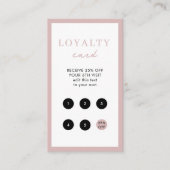 Struik Roze Business Eenvoudige QR Code Loyaliteit Visitekaartje (Voorkant)