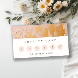 Struik Roze Gold Oil Paint Texture Loyalty Kaart Visitekaartje