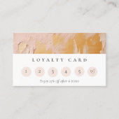 Struik Roze Gold Oil Paint Texture Loyalty Kaart Visitekaartje (Voorkant)