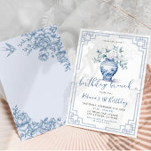 Struik Roze Pioen Chinoiserie Verjaardagsbrunch Kaart