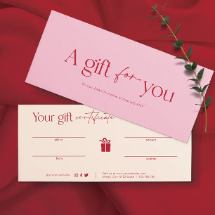 Struik Roze Schoonheidssalon Gift Kaart