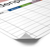 Struik Rozen DullPastel Tijdschema Poster (Hoek)