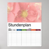 Struik Rozen Mono Tijdschema Poster (Voorkant)