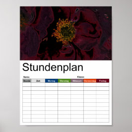 Struik Rozen Neon Poster