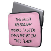 Struik telegraaf laptop sleeve (Voorkant Links)