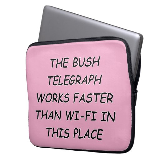 Struik telegraaf laptop sleeve (Voorkant Links)