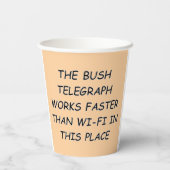 Struik telegraaf papieren bekers (Achterkant)
