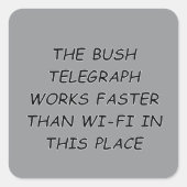 Struik telegraaf vierkante sticker (Voorkant)