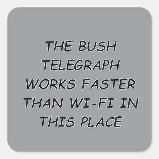 Struik telegraaf vierkante sticker (Voorkant)