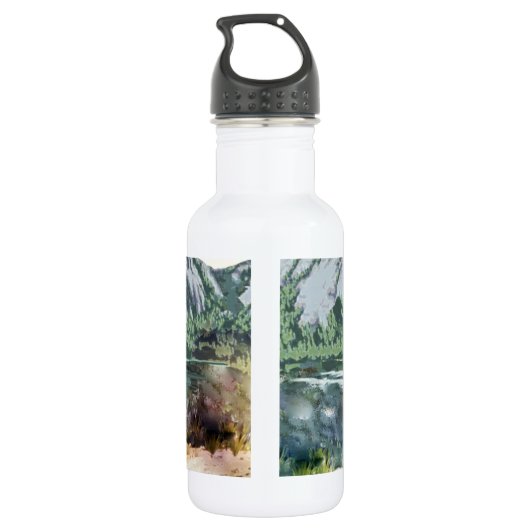 Struik van een gepersonaliseerde piloot waterfles (Achterkant)