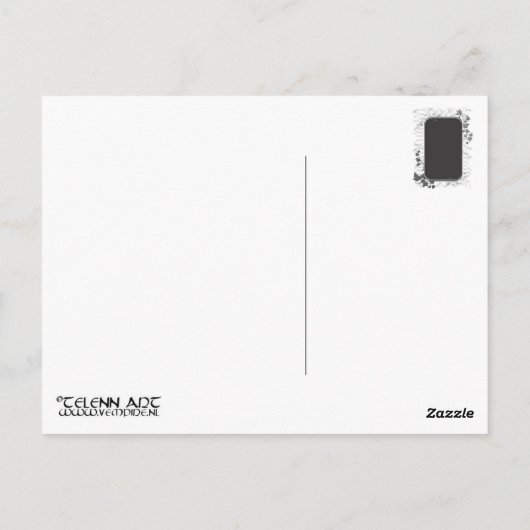 Struik van vlinder briefkaart (Achterkant)