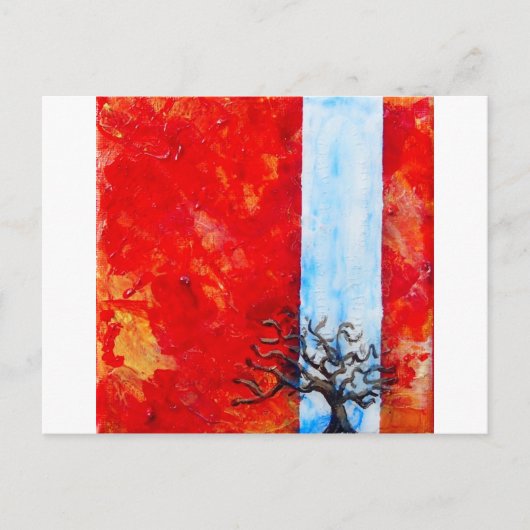 Struik verbranden briefkaart (Voorkant)