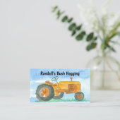 Struik voor Oranje tractorapparatuur Visitekaartje (Staand voorkant)