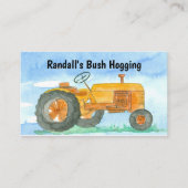 Struik voor Oranje tractorapparatuur Visitekaartje (Voorkant)