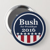 Struik voor President 2016 Campagne Buttonnen Ronde Button 4,0 Cm (Voorkant /achterkant)