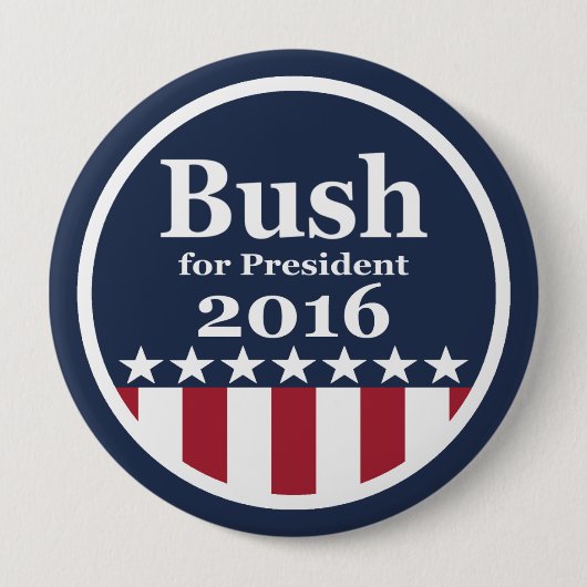 Struik voor President 2016 Campagne Buttonnen Ronde Button 4,0 Cm (Voorkant)