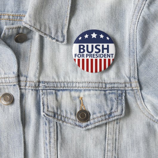 Struik voor President Ronde Button 5,7 Cm (In situ)