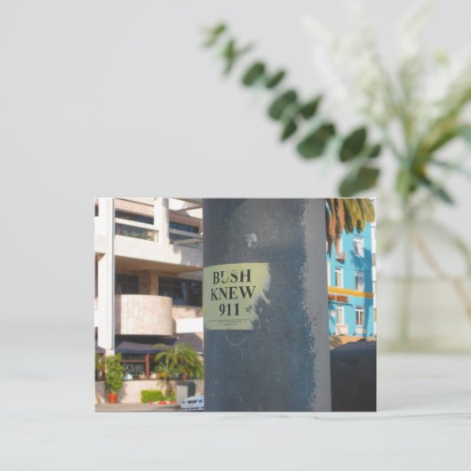 "struik wist het. . ." briefkaart (Staand voorkant)