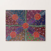 Struiken en traditionele lichaamsverf legpuzzel (Horizontaal)