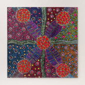 Struiken en traditionele lichaamsverf legpuzzel (Verticaal)