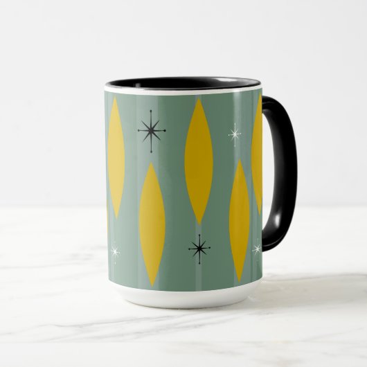 Struisstrips uit de midden-eeuwse ovalen, goud op  mok (Voorkant rechts)