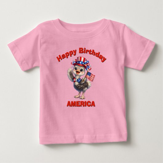 Struisvogel (4p) Patriottisch Kinder T-Shirt (Voorkant)
