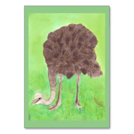 Struisvogel Aangepaste leesflashcards voor volwass Kaart