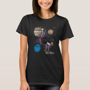 Struisvogel Astronaut Sterrenstelsel Ruimte Vogel T-shirt