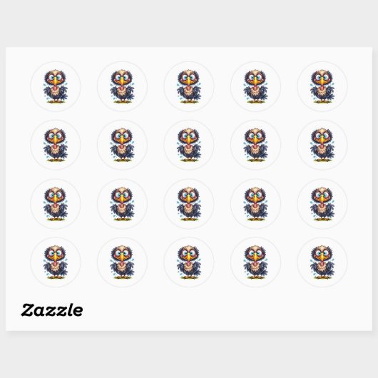 Struisvogel Beloning Ronde Sticker (Vel)