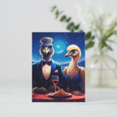 struisvogel briefkaart (Staand voorkant)