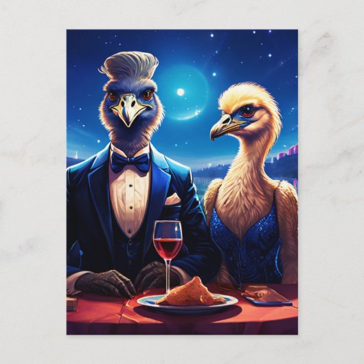 struisvogel briefkaart (Voorkant)