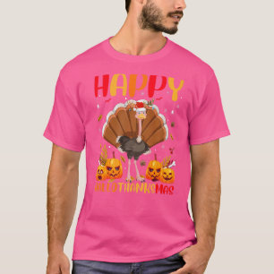 Struisvogel Gelukkig Struisvogel Hellothanksmas T-shirt