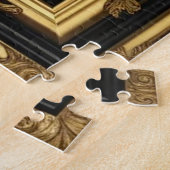 Struisvogel goud ornamentaal lijst legpuzzel (Zijkant)