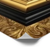 Struisvogel goud ornamentaal lijst poster (Hoek)