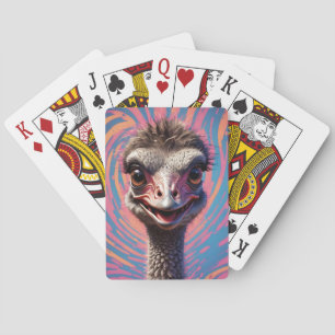 Struisvogel grappige poker Klassieke speelkaarten