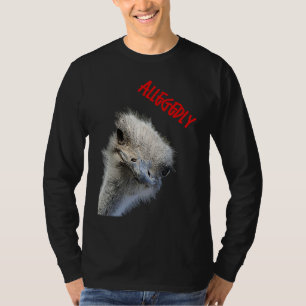 Struisvogel Grappige Vogelgezicht Met Onnozele Uit T-shirt