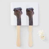struisvogel handwaaier (Voorkant en achterkant)