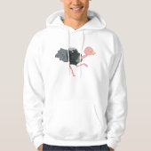 Struisvogel hardlopen hoodie (Voorkant)
