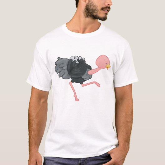 Struisvogel hardlopen t-shirt (Voorkant)