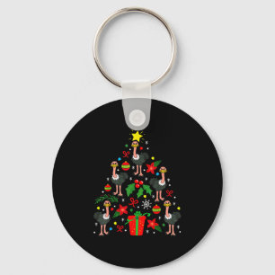 Struisvogel Kerst Ornament Boom Grappig Kerstcadea Sleutelhanger