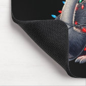 Struisvogel Kerstverlichting Grappige Kerstman Hoe Muismat (Hoek)