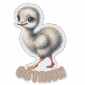 STRUISVOGEL - KINDERKAMER STICKER (Voorkant)