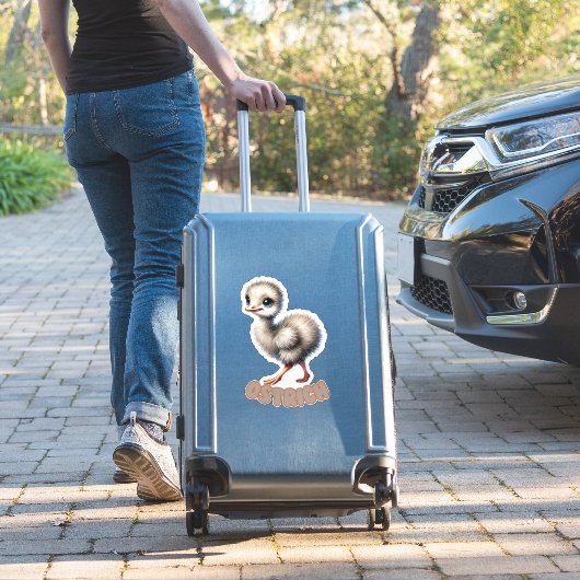 STRUISVOGEL - KINDERKAMER STICKER (Koffer Insitu)